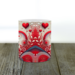 Red hearts anniversary coffee mug personalized. 11 oz sublimated hearts mug for Valentine's Day. 